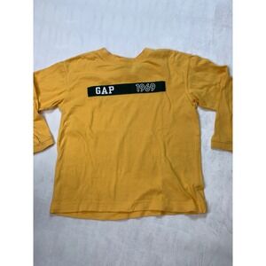 Vintage‎ GAP Kids Long Sleeve T-Shirt Size S Gold Graphic 1969 Cotton Casual Y2K